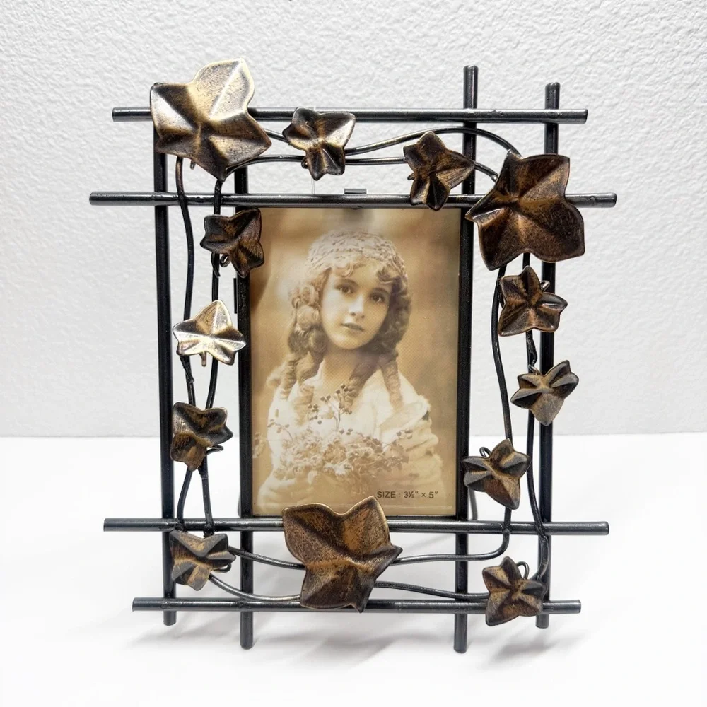 NEW Vintage 90s Y2K Hermitage Pottery Ivy Metal Frame